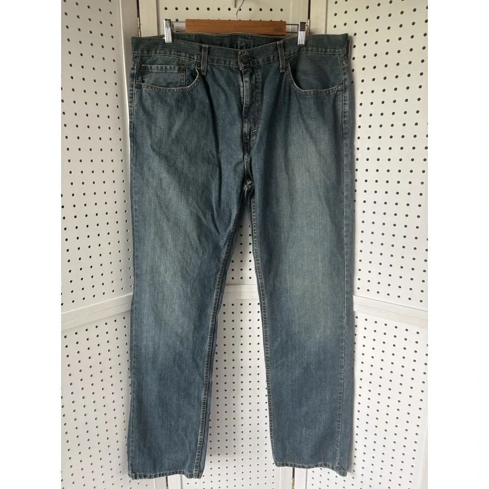 Men's 38x34 Levi's 559 Jeans Distressed‎ Dark Denim Relaxed Straight